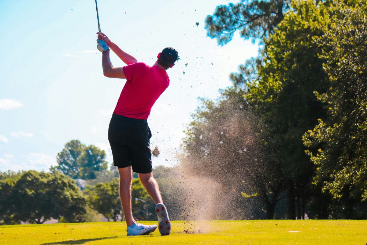 Uli beim Golfspielen